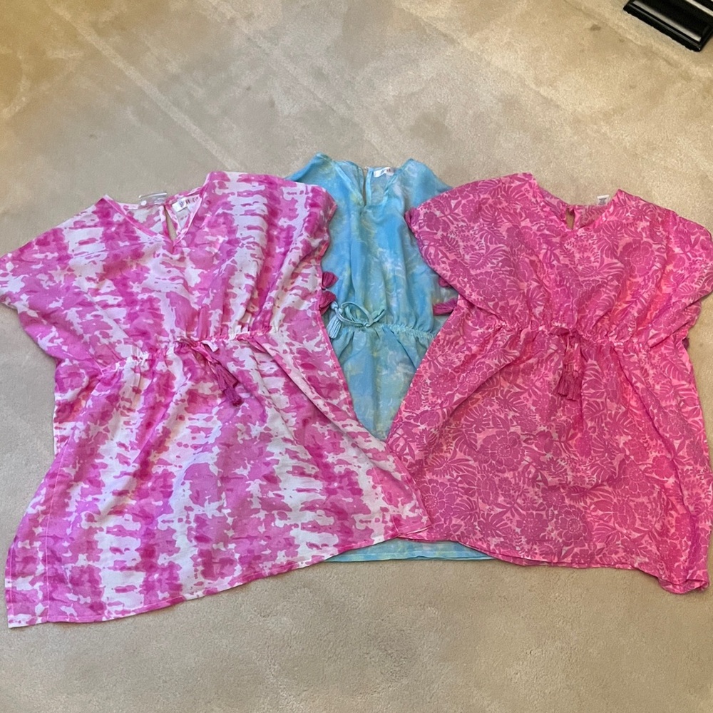 Kids Swim Coverups - Pink and Blue Set of 3
